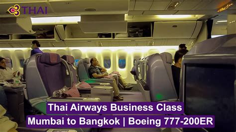 Thai Airways Business Class Mumbai To Bangkok Boeing 777 200er