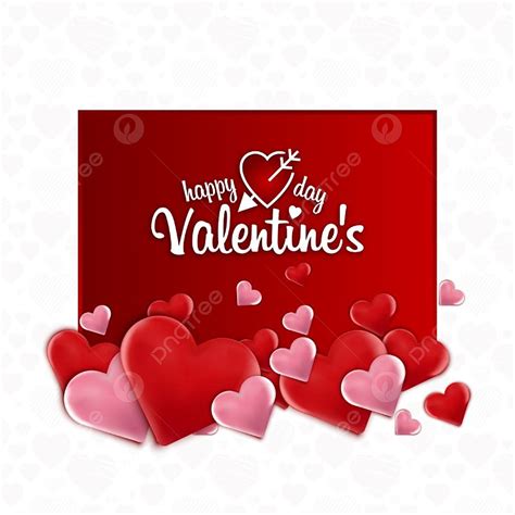 Happy Valentine Day Vector Art Png Happy Valentines Day Card With