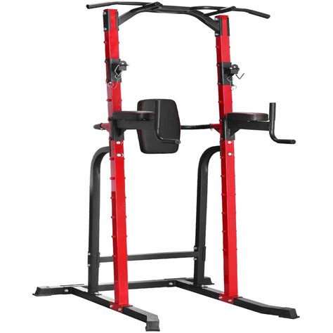 Wesfital Power Tower With Squat Rack Pull Up Bars Workout Dip Stands