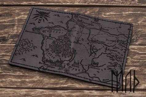 Обложка на паспорт Ведьмак Карта Мира в интернет магазине Ярмарка