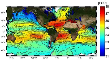 Salinity Distribution At The Ocean Surface Sea Surface Salinity