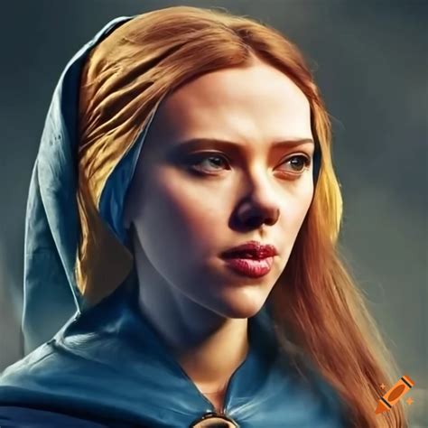 Scarlett Johansson In A Medieval Inspired Outfit
