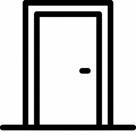Closed Door Icon Download On Iconfinder On Iconfinder