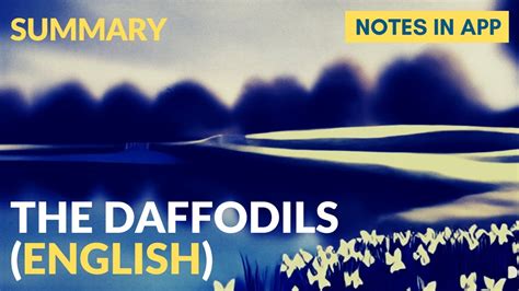 The Daffodils By William Wordsworth Summary In English Youtube