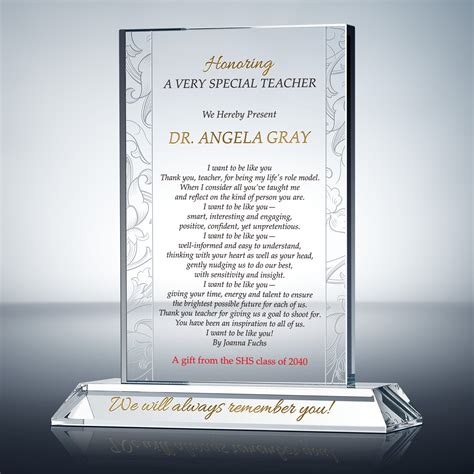 Best Teacher Appreciation Plaque 527 2 Wording Ideas Diy Awards