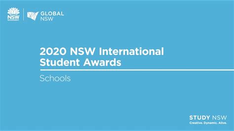 2020 Nsw International Student Awards Schools Youtube