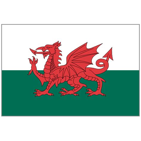 The traditional flags & creatures of wales. Wales Flag Sticker