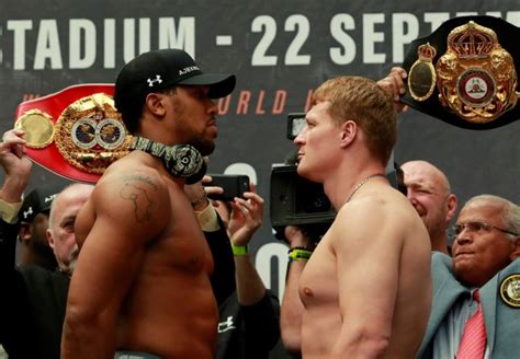 Boxing News Anthony Joshua Weighs In At 17st 8lbs For Povetkin Fight