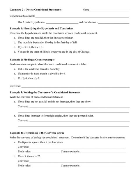 Conditional Statements Worksheet With Answers Pdf