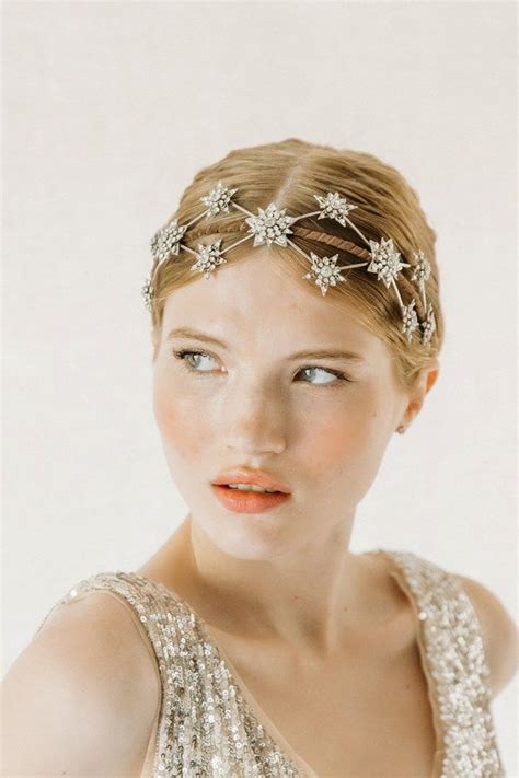 star crown moon crown celestial wedding bridal tiara star headpiece hair jewelry bridal