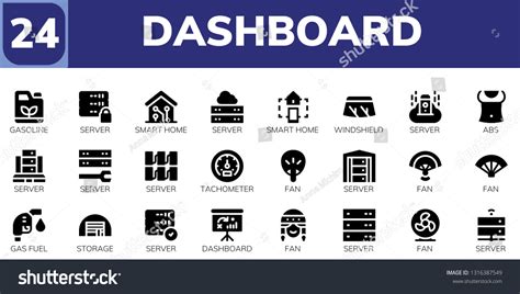 Dashboard Icon Set 24 Filled Dashboard Vector có sẵn miễn phí bản
