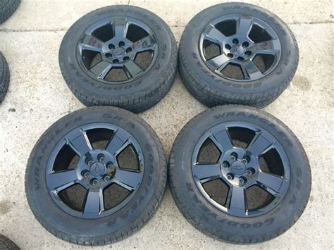 Like New 20 Chevy Midnight Edition Black Rims And Tires 6 Lug Wheels