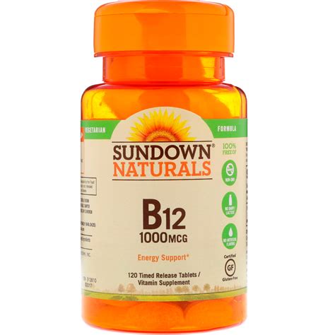Sundown Naturals Vitamin B12 1000 Mcg 120 Timed Release Tablets