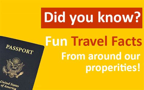 Fun Travel Facts And Trivia From Sundance Vacations