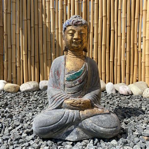 Steinfiguren und buddha figuren sind eine beliebte deko. Garten Buddha Figur Naturstein Statue Asien Steinskulptur ...