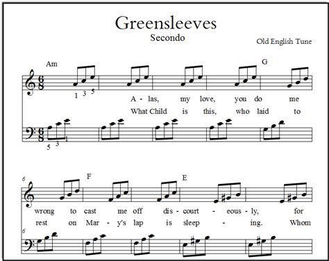 Greensleeves 16th century traditional english. Greensleeves Piano Sheet Music Easy - Advance Sheet Music