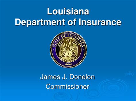 Ppt Louisiana Department Of Insurance Powerpoint Presentation Free