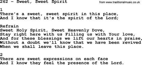 Adventist Hymnal Song 262 Sweet Sweet Spirit With Lyrics Ppt Midi