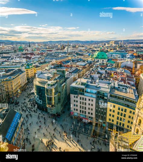 Vienna Austria February 2016 Aerial View Of Vienna And