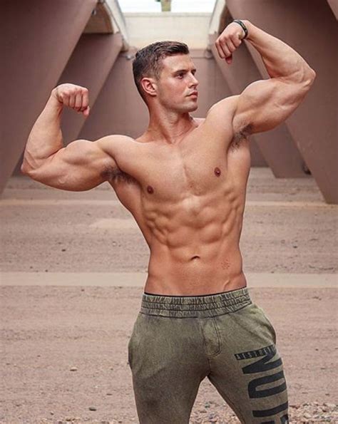 Shirtless Male Muscular Body Builder Flex Pose Hunk Beefcake Photo X