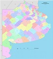Mapa de los partidos de la provincia de Buenos Aires (Tamaño Grande)