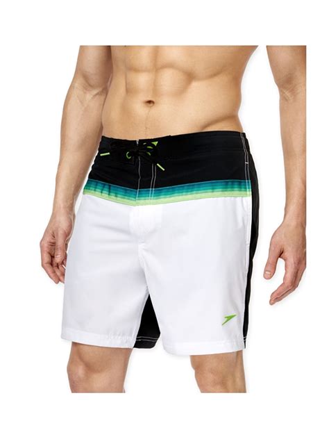 Speedo Mens Ombre Stretch Swim Bottom Board Shorts White S Walmart Canada