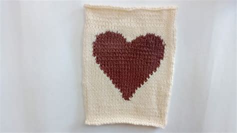 Easy Baby Blanket Knit Along Square 1 Intarsia Heart