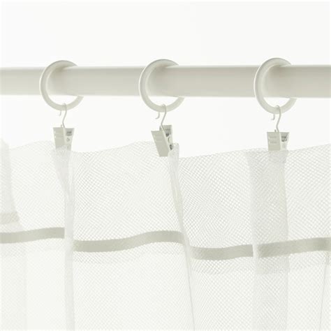 Syrlig Curtain Ring With Clip And Hook White 1 Ikea