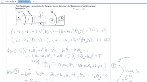 State Space Representation With Rotational System And Impedence Youtube