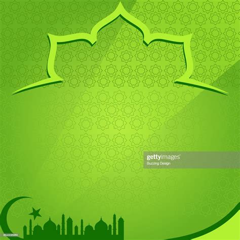 Green Islamic Background Template Design High Res Vector Graphic