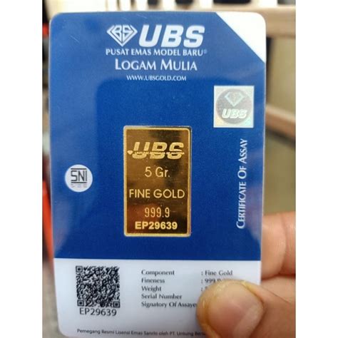 Jual Logam Mulia Antam Ubs Bersertifikat Shopee Indonesia