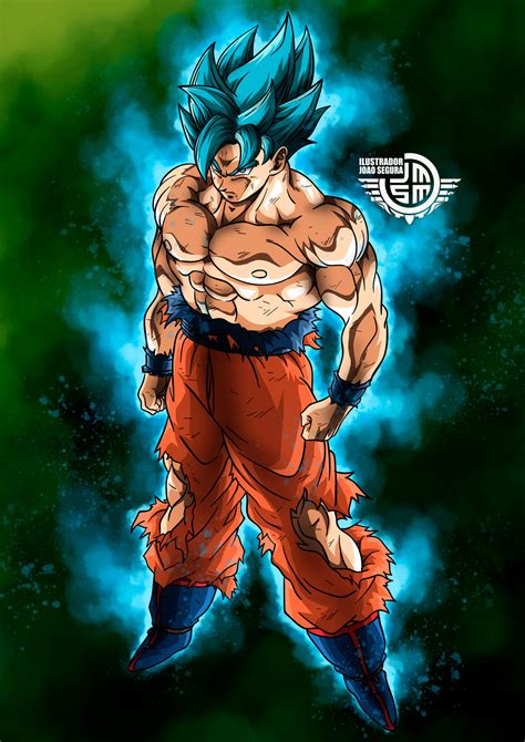 Goku Super Sayayin God Blue By Ilustradorjoaosegura On Deviantart