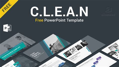 Clean Free Powerpoint Template Free Download Riset