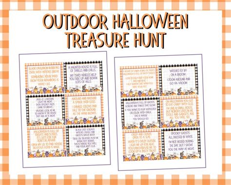 Outdoor Halloween Treasure Hunt Clues Halloween Scavenger Hunt Clues