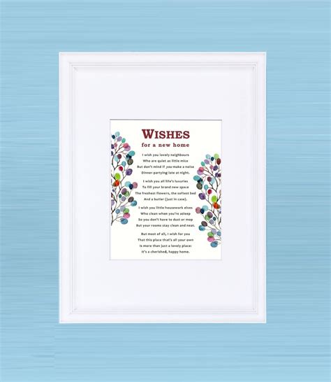 Framed Poem Wishes For Your New Home Framed Print Etsy New Home