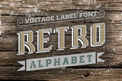 Vintage Letters Retro By Vintage Font Lab Thehungryjpeg