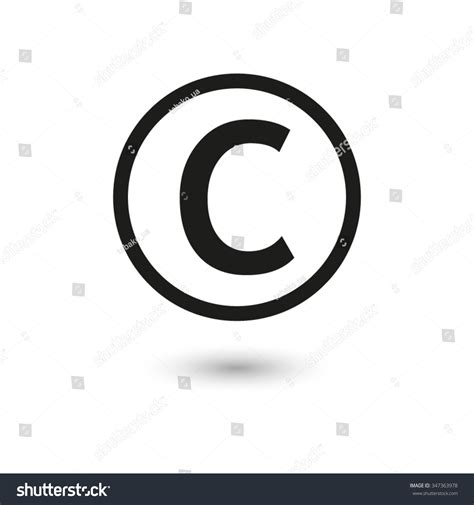 Copyright Symbol Vector Icon Stock Vector Royalty Free 347363978