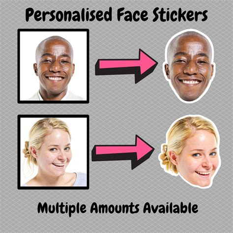 Personalised Vinyl Face Stickers Makes A Unique Personalised Etsy