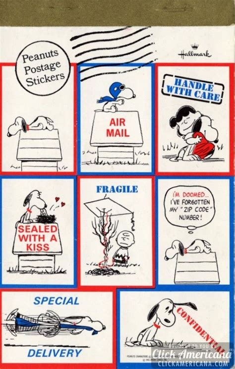 Vintage Snoopy And Peanuts Stickers Sheets 70s And 80s Click