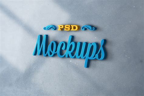 Realistic 3d Logo Mockup Psd Free Mazcolors