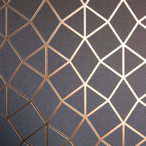 Fine Decor Platinum Triangular Trellis And Square Geometric Metallic