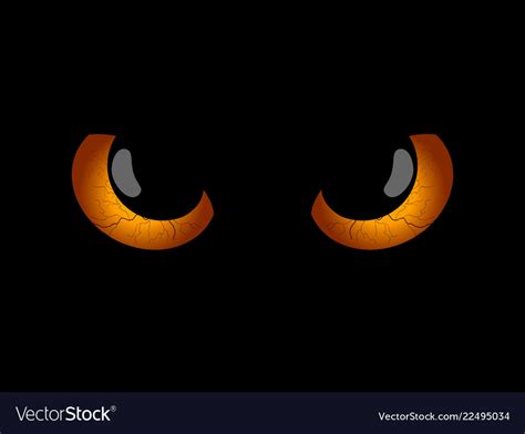 Happy Halloween Evil Scary Eyes Black Pupils Vector Image