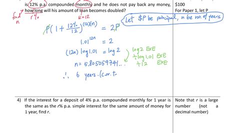 6 Algebra Simple And Compound Interest Note Page 6 Youtube