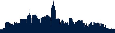 New York City Skyline Silhouette Silhouette Png Download 1330388