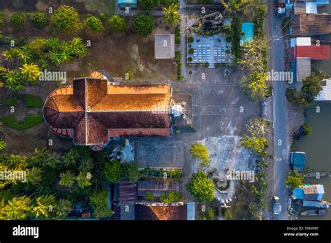 Aerial View Of Cai Be Church In The Mekong Delta In Front Is Cai Be