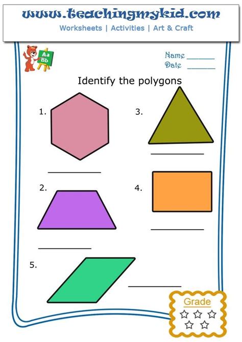 Polygon Practice 3rd Grade Worksheet