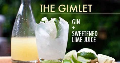 Gimlet Here It Is Combine About Two Parts Gin With One Part Roses Sweetened Lime Juice Over