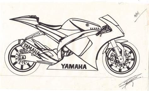 Sketch Of Yamaha Bike Desi Painters