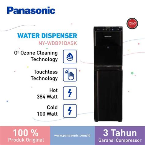 Promo Panasonic Water Dispenser Premium Ny Wdb Dask Black Dispenser Galon Bawah Hitam