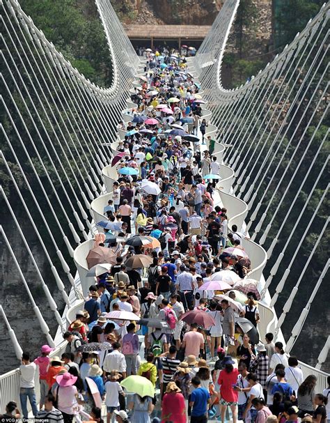 Worlds Highest Glass Bridge In China Closes Due To Overwhelming